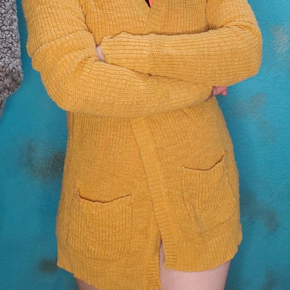 Yellow Knit Cardigan
